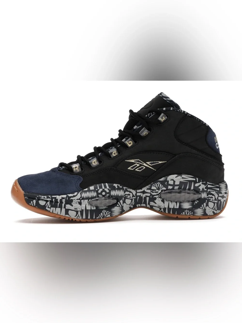 Reebok Question Mid Allen Iverson Roundball Classic sneakers 10 navy black gym